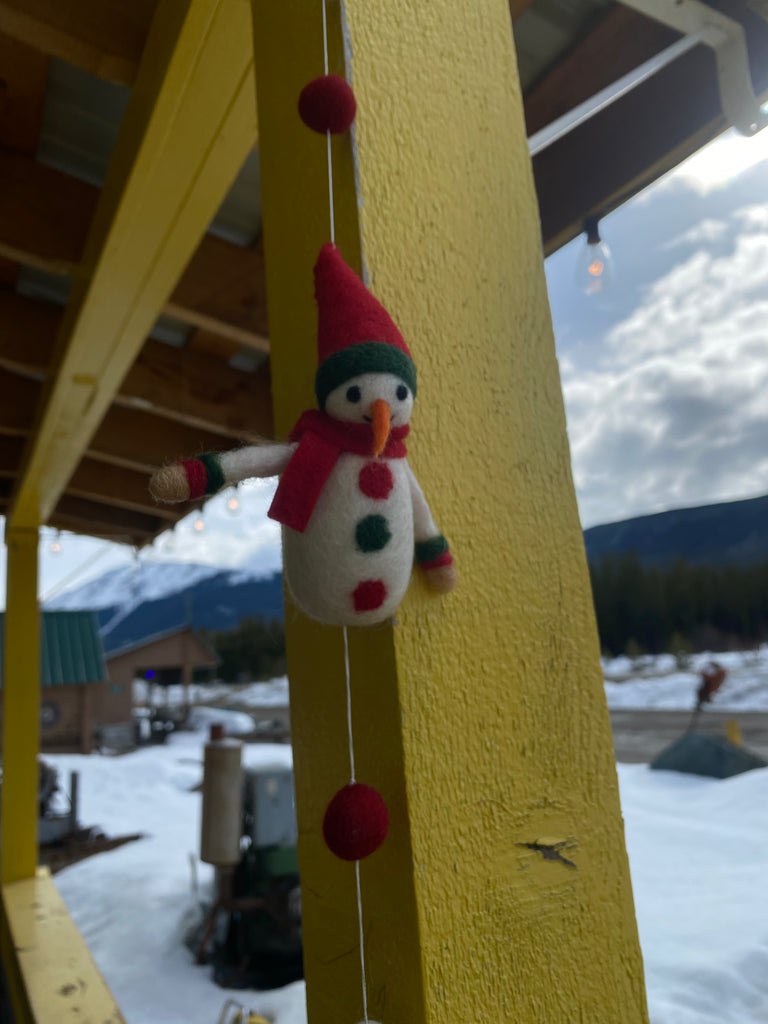 Felt Snowman Garland