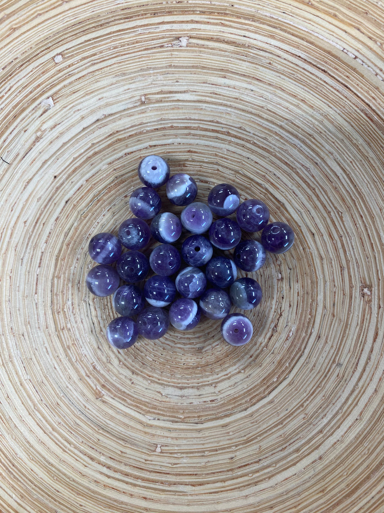 Chevron Amethyst Beads 8 mm