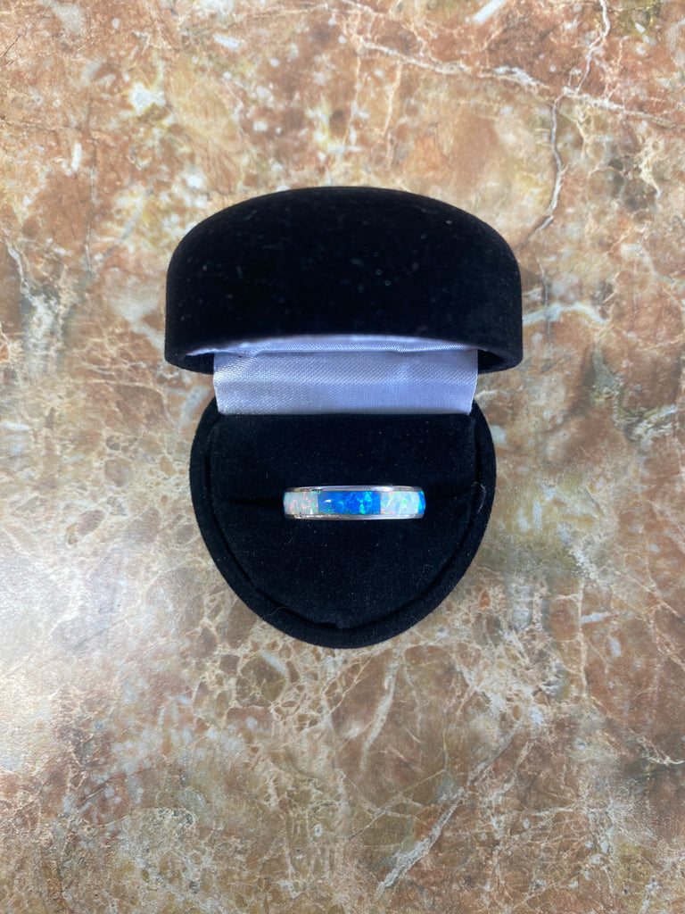 Blue White Ring