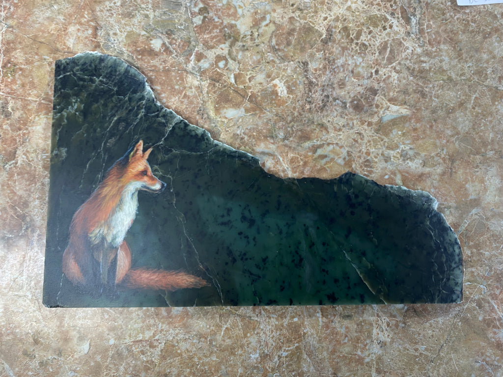 Fox Painting on a Jade