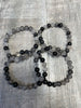 Black Tourmaline and Rutilated Quartz Bracelets