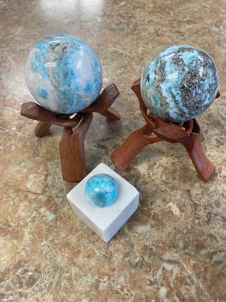 Larimar Spheres