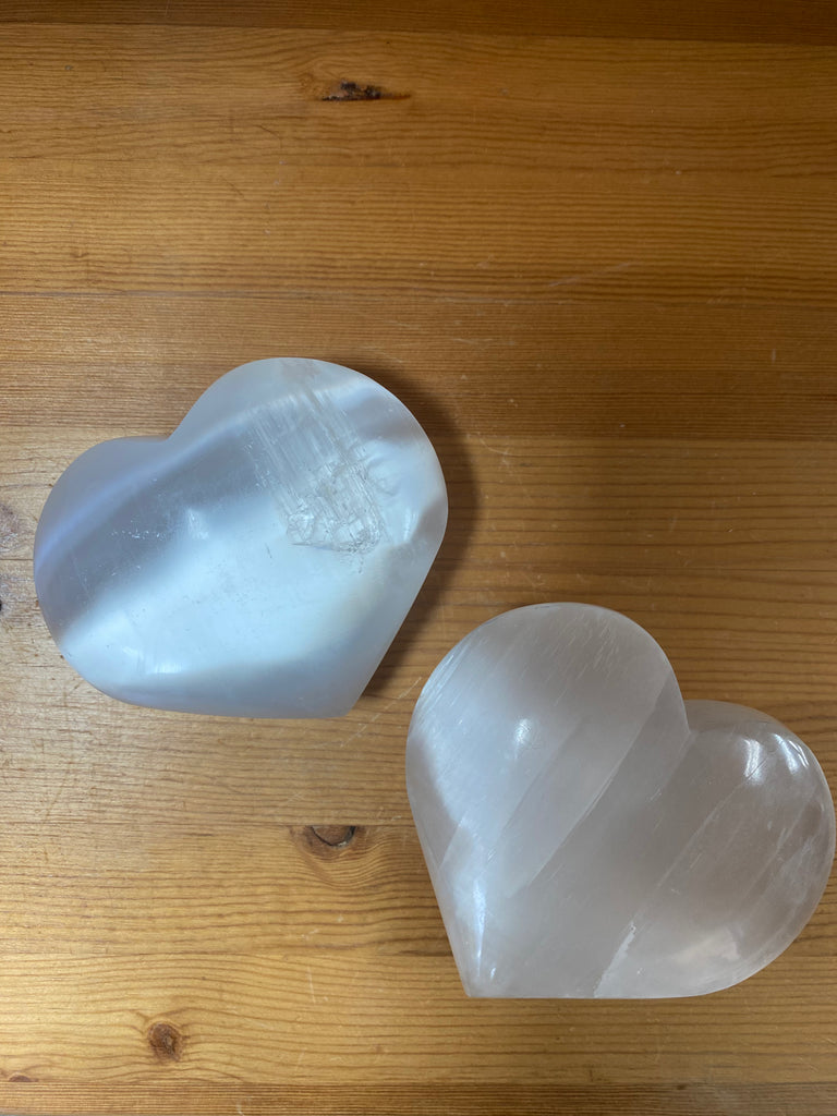 Selenite Heart Large