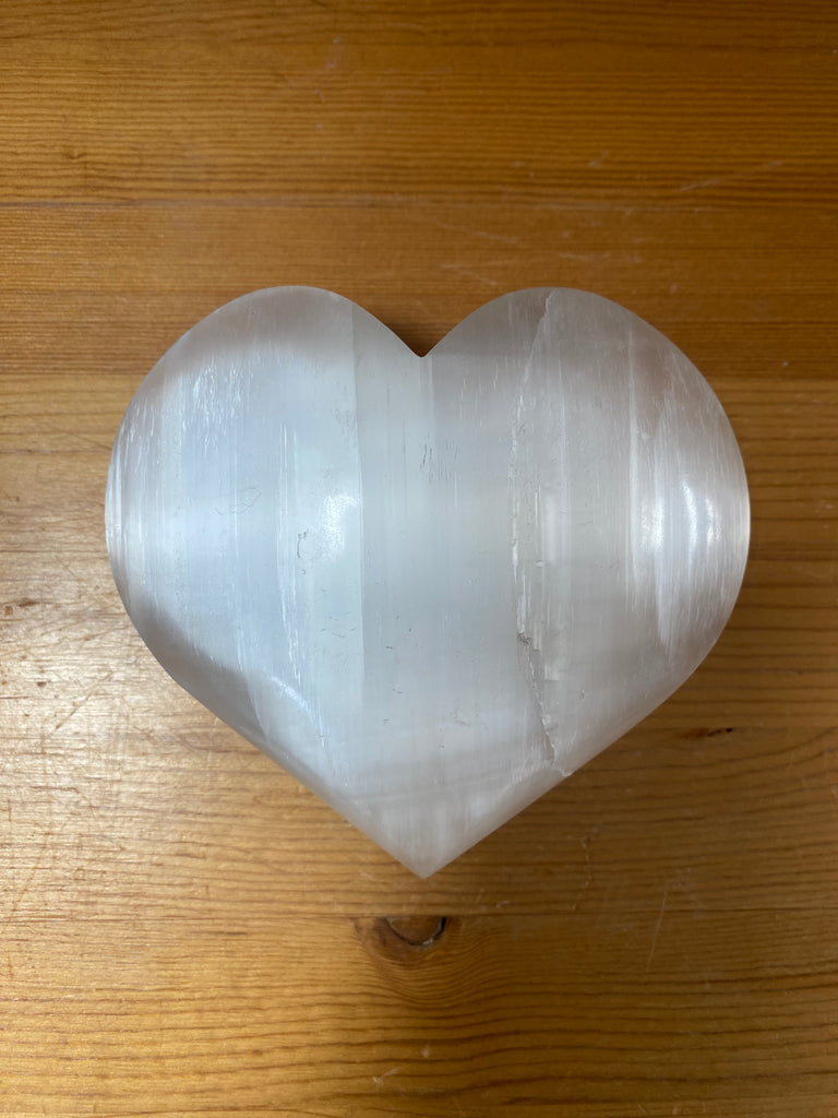 Selenite Heart Large