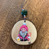 Jade City Creations- Wood Rounds Christmas ornaments