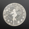 Selenite disks with design