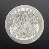 Selenite disks with design