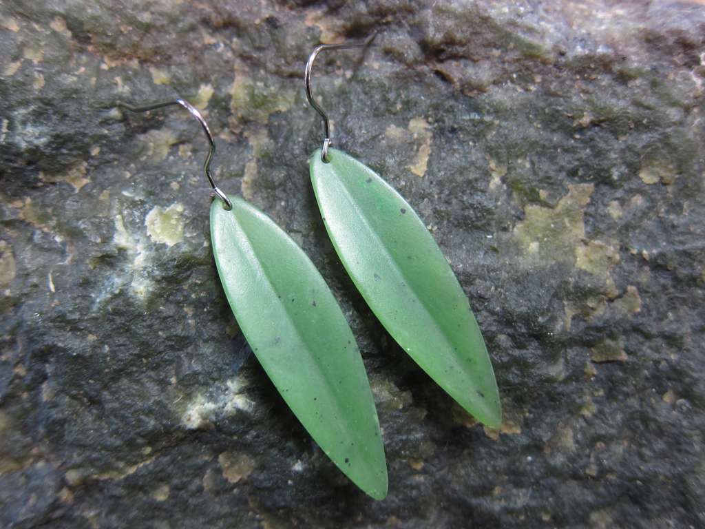 Jade Leaf Earring
