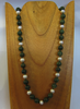 Jade and Pearl beaded necklace, 20”