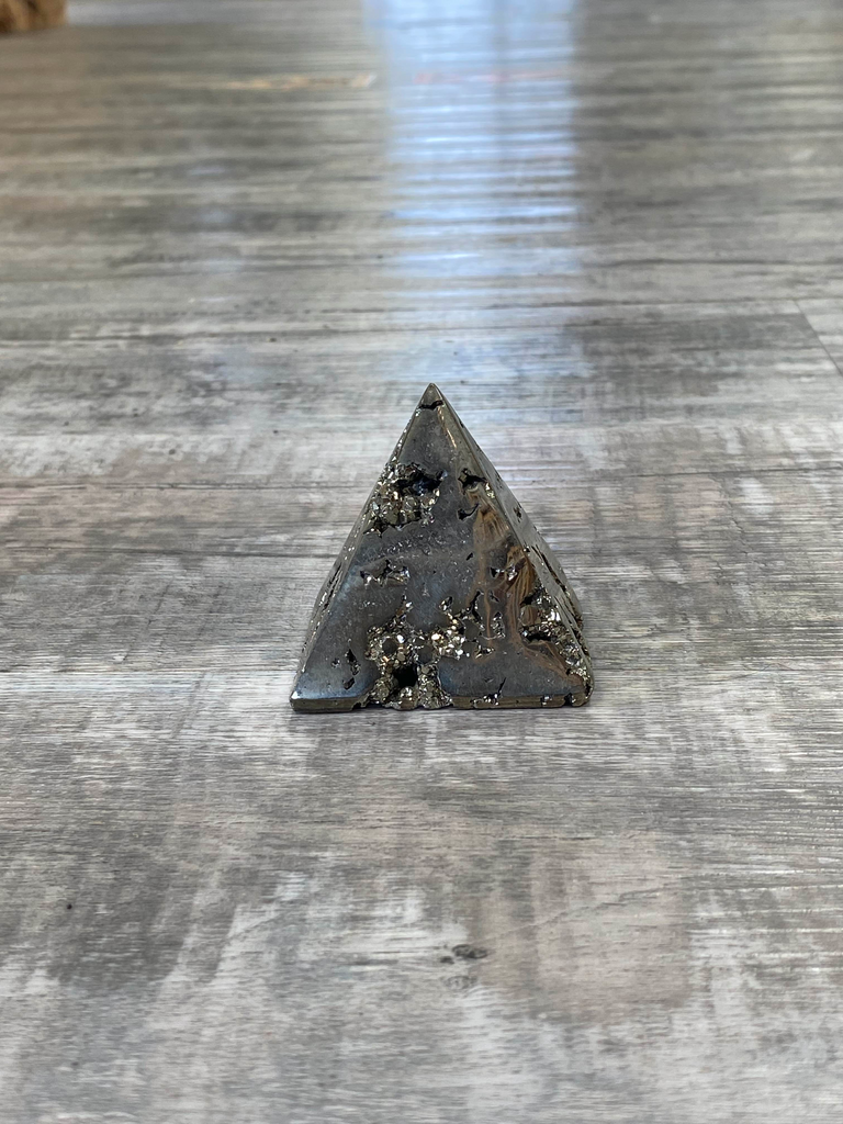 Iron pyrite pyramids