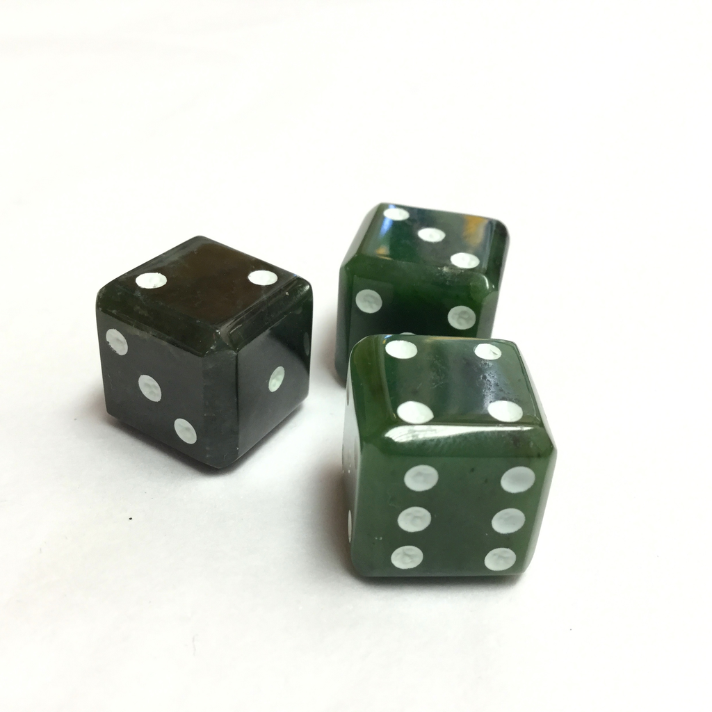 Jade Playing Dice, Individually Priced
