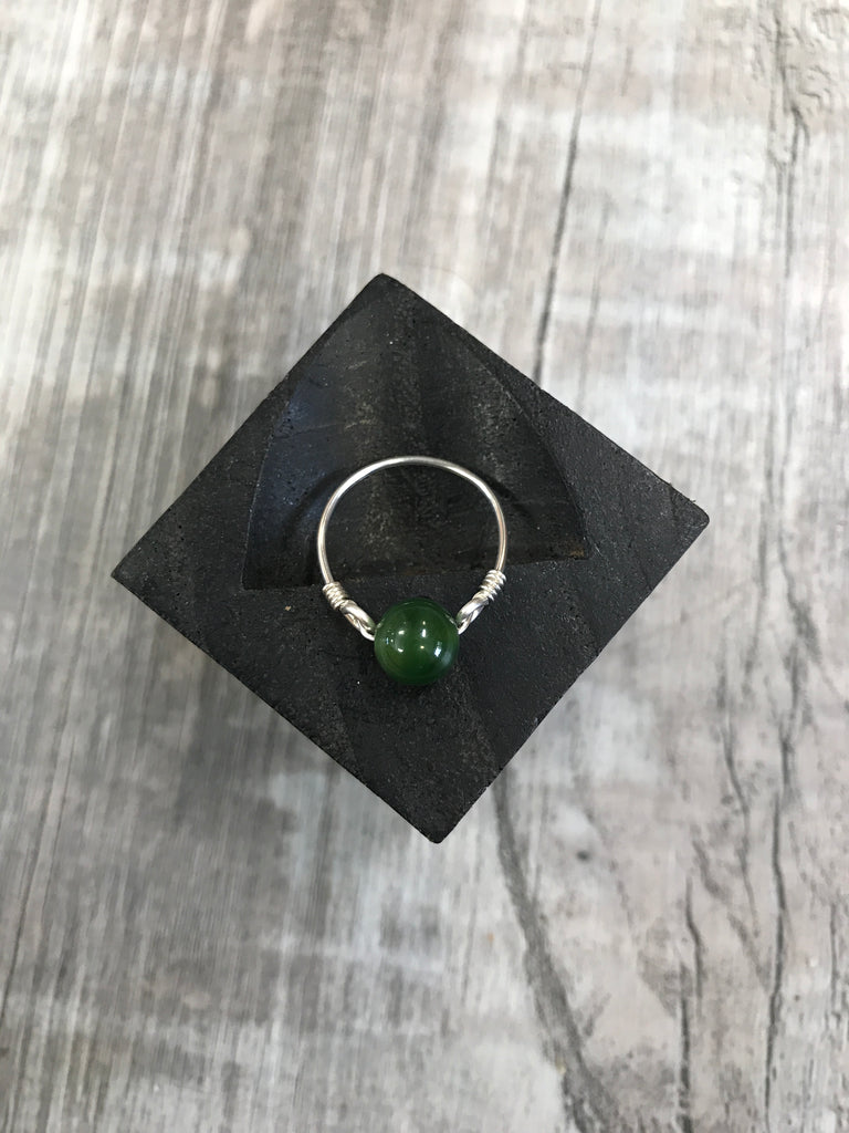 Jade Wire Wrapped Rings- Made in BC