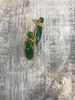 Jade Oblong gold plated stud earrings