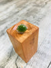 Slanted Jade Cubic Zirconia Ring
