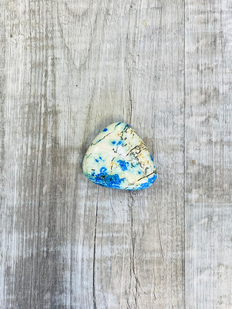 Azurite palm stone