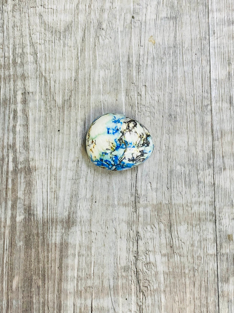 Azurite palm stone