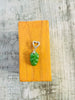 Jade Leaf and Sterling Silver Heart Pendant