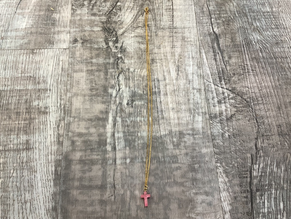 Rhodonite Cross Necklace