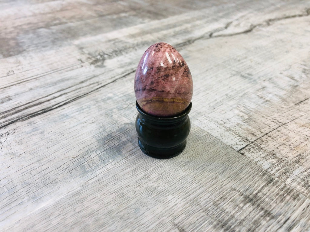Rhodonite Eggs with base