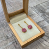 Rhodonite Circle Dangle Earrings