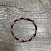 Rhodonite and black jade bracelet