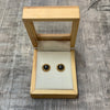 Hematite round stud earrings