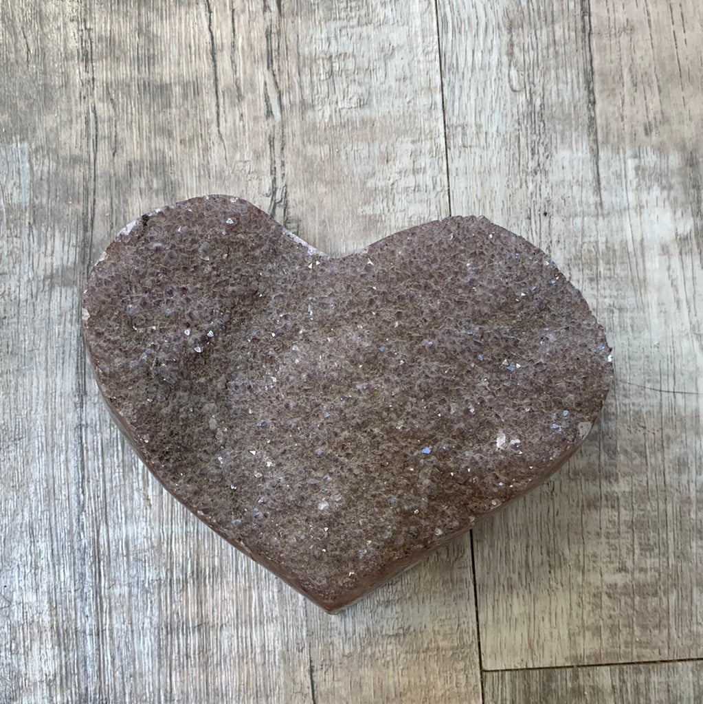 Amethyst and Citrine heart