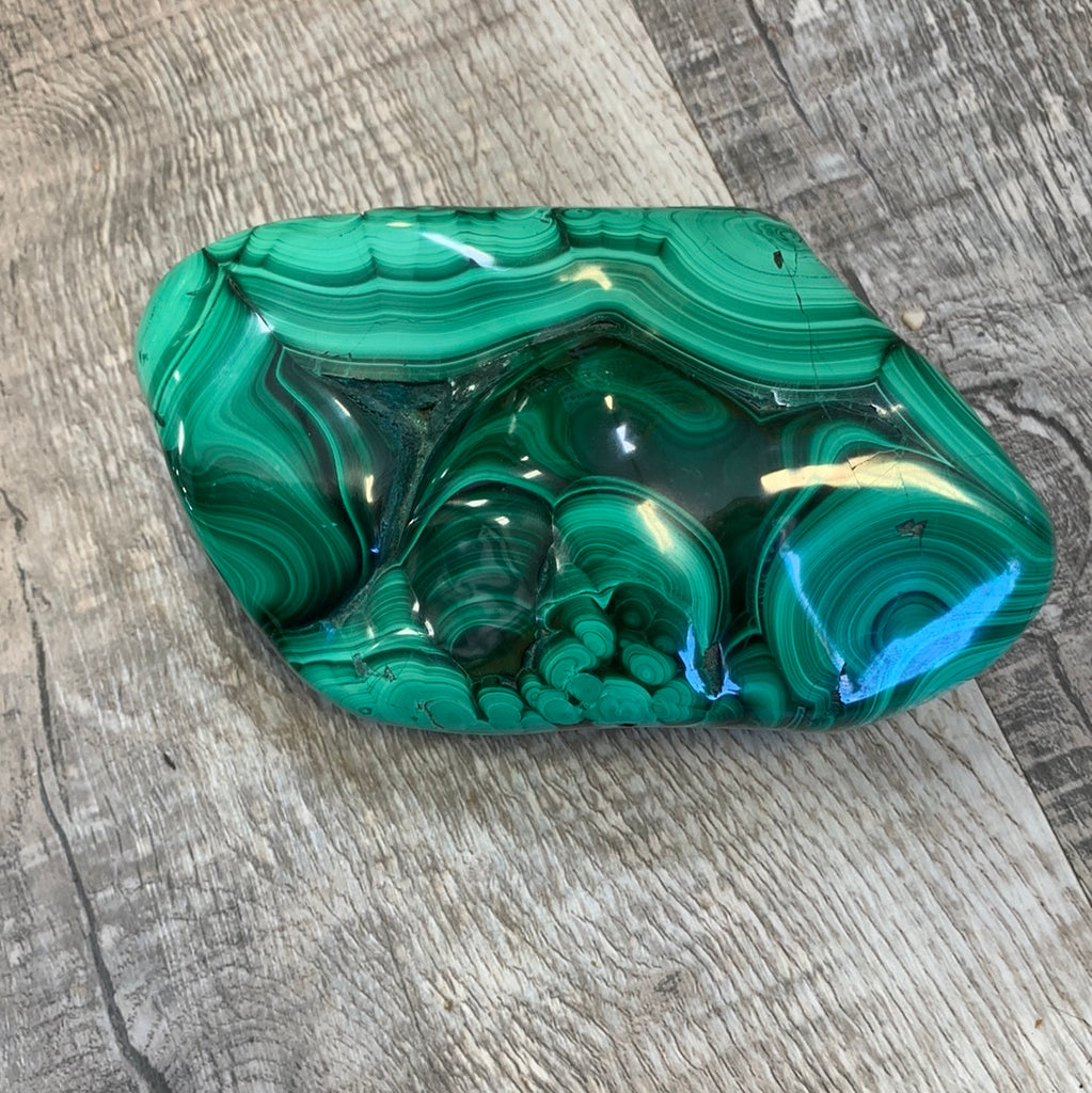 Raw/polished- Malachite