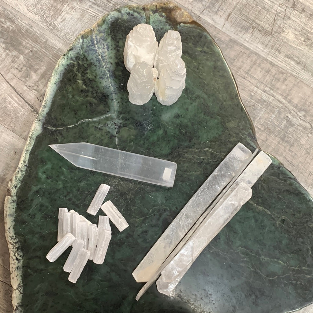 Selenite crystals