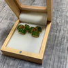 Jade bridged trio stud