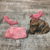 Rhodonite salmon on base