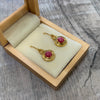 Rhodonite Circle Dangle Earrings