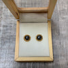Hematite round stud earrings