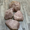 Raw rose quartz