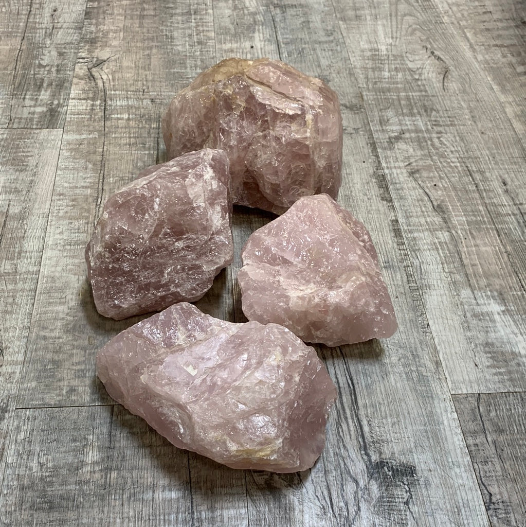 Raw rose quartz