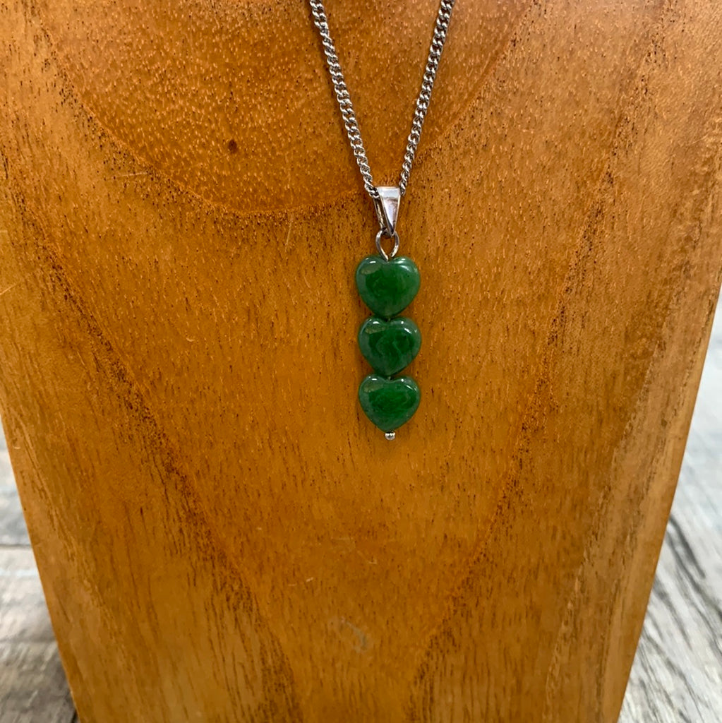 Heart trio necklace