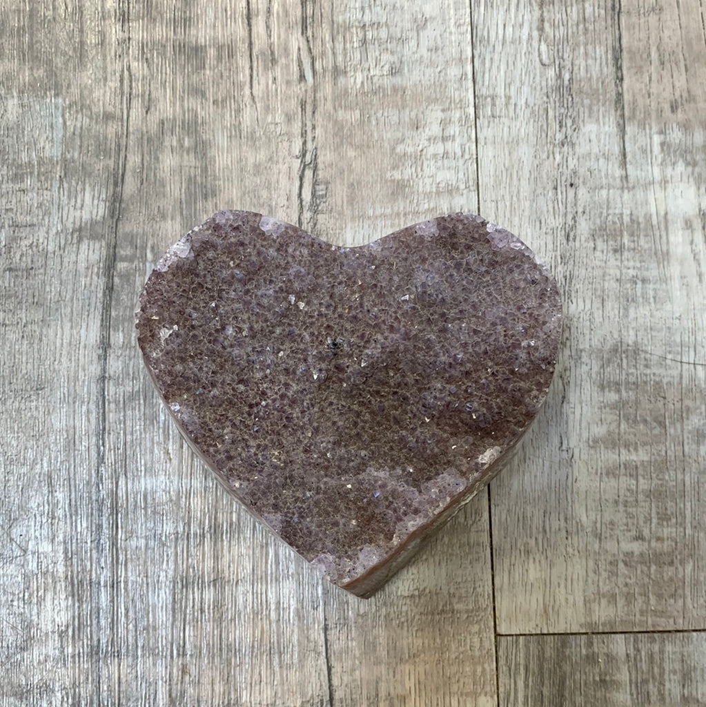 Amethyst and Citrine heart