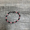 Rhodonite and black jade bracelet