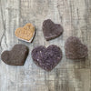 Amethyst and Citrine heart