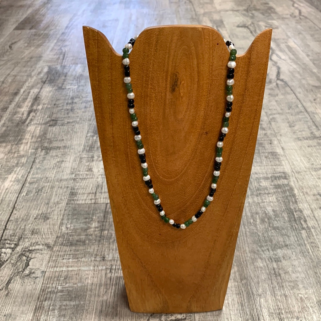 Jade and pearl irregular jewelry