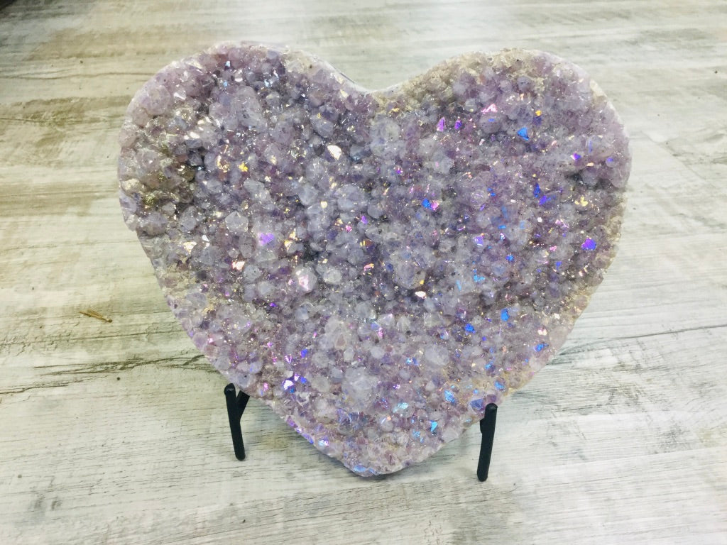 Glittering Amethyst Heart