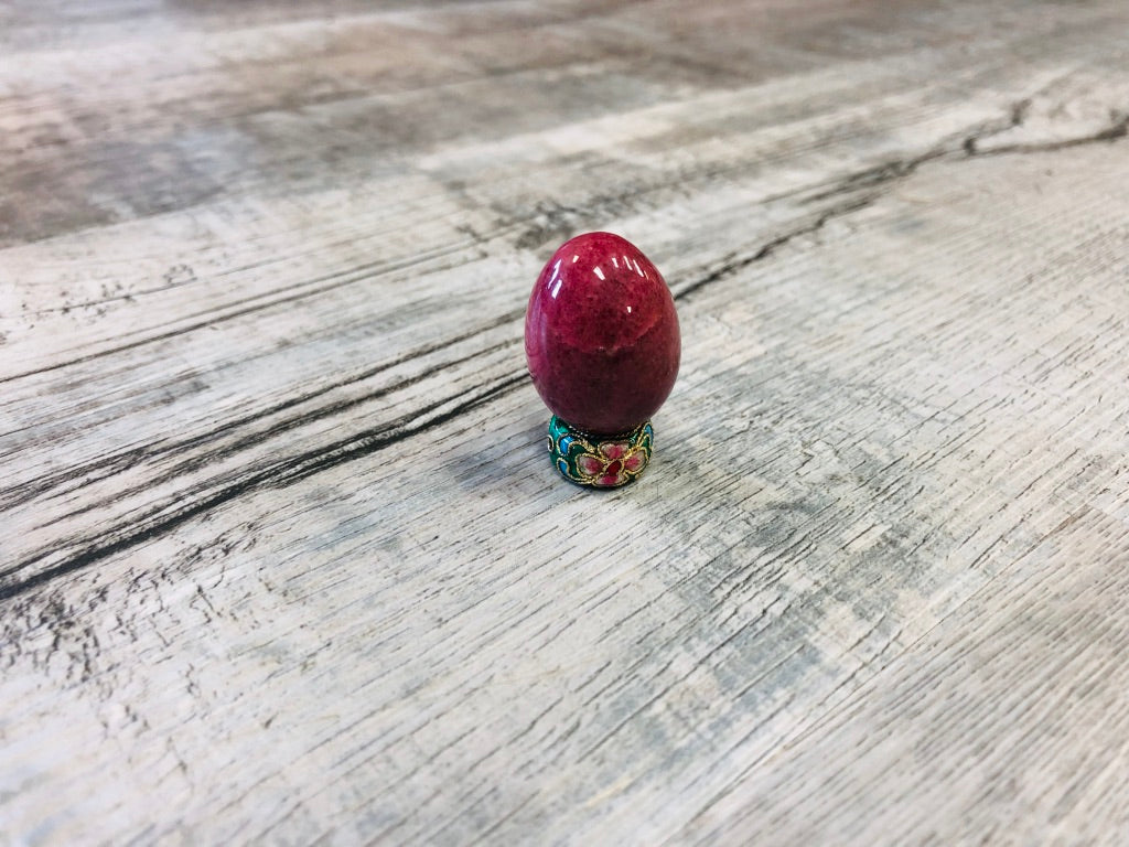 Rhodonite Eggs with base